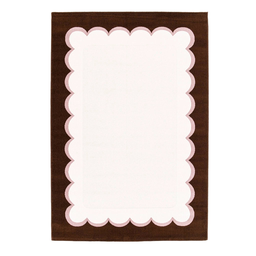Tappeto da interno rosa e marrone