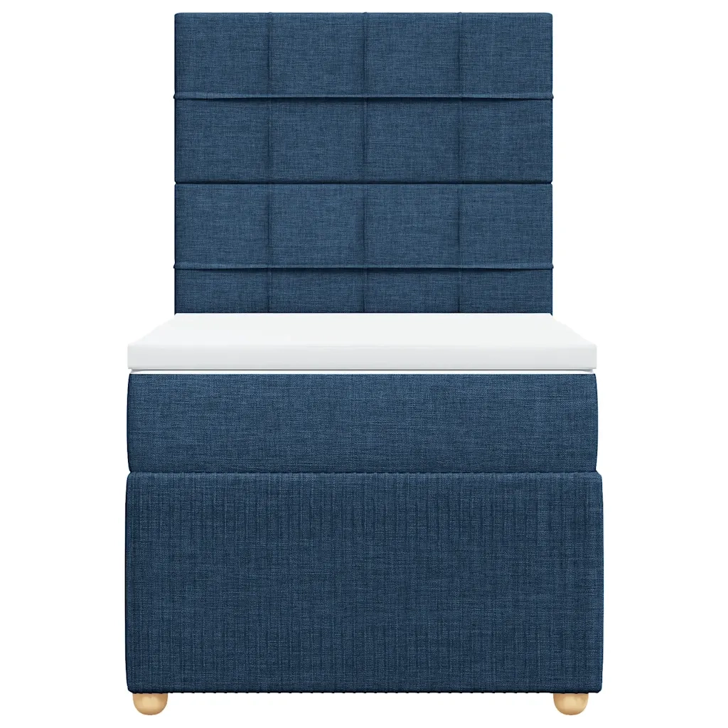 Giroletto a Molle con Materasso Blu 100x200 cm in Tessuto