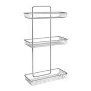 MENSOLA RETTANGOLARE 3 PIANI CROMATA CM.26x12x50 MALLORCA