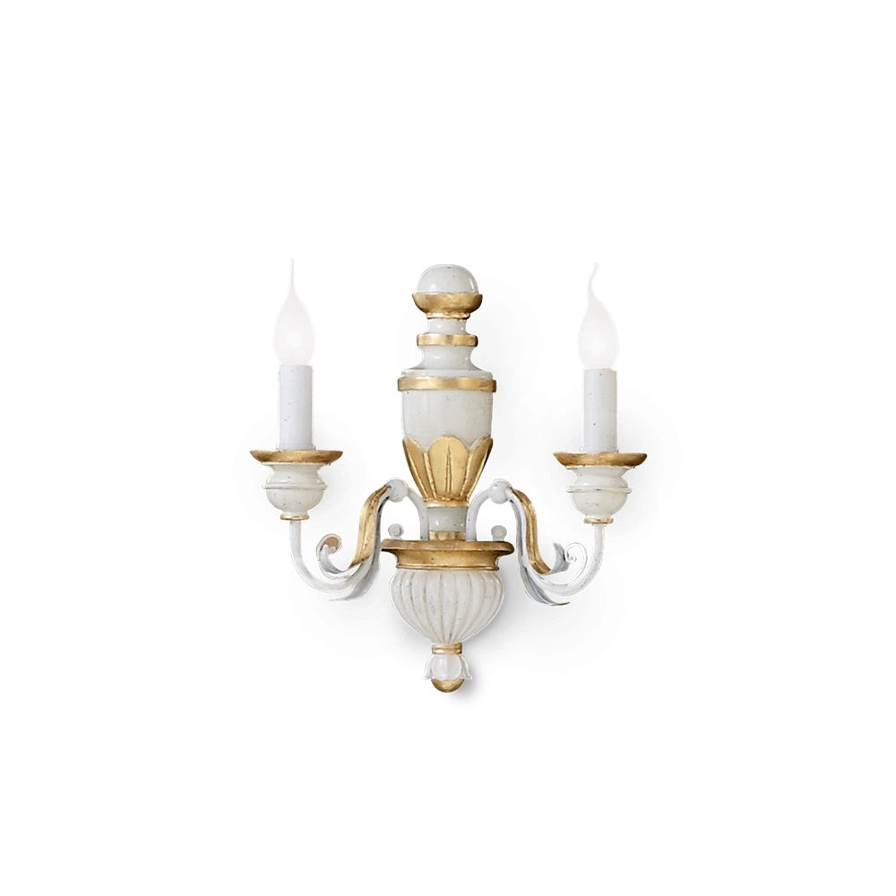 Applique Classica Firenze Materie Plastiche Bianco 2 Luci E14