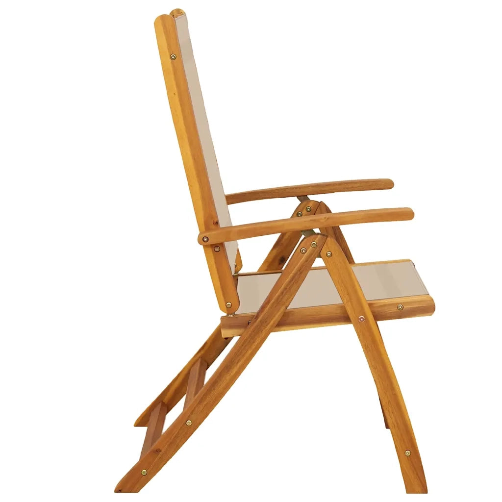 Sedie da Giardino Pieghevoli 6 pz Massello d'Acacia e Textilene 3279245