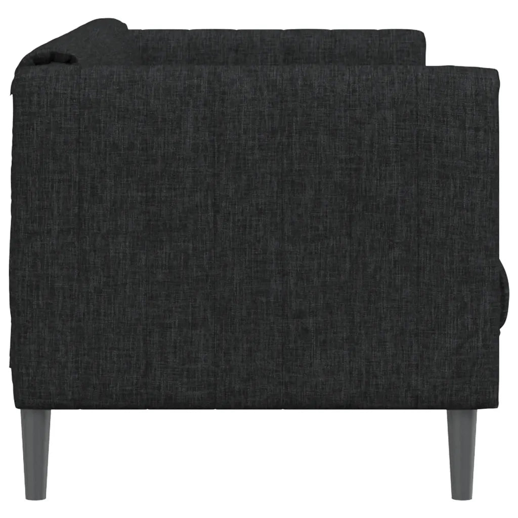 Divano a 2 Posti-Sofa 2 Posti Nero in Tessuto 149305