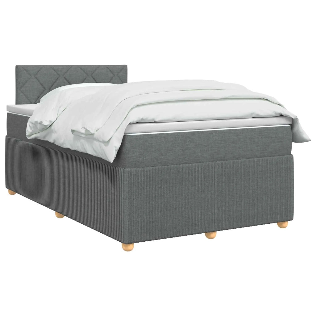 Letto box spring con materasso Grigio Scuro 120 x 200 cm 3452912