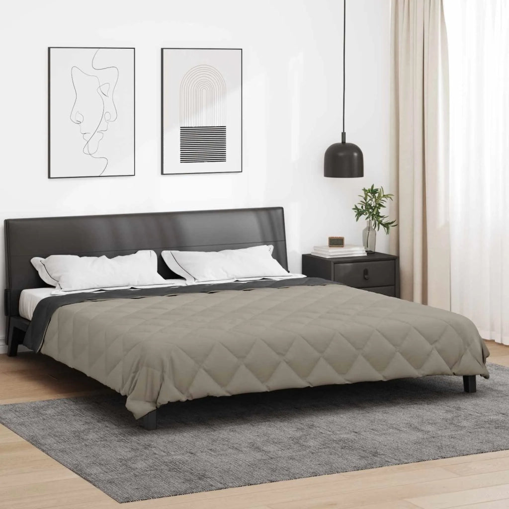 Piumone Completo Annuale Grigio chiaro e Antracite 200 x 220 cm 42025640