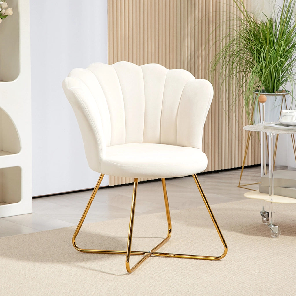 Poltrona relax in velluto ¨C Minimal ¨C crema 69x64x80 cm
