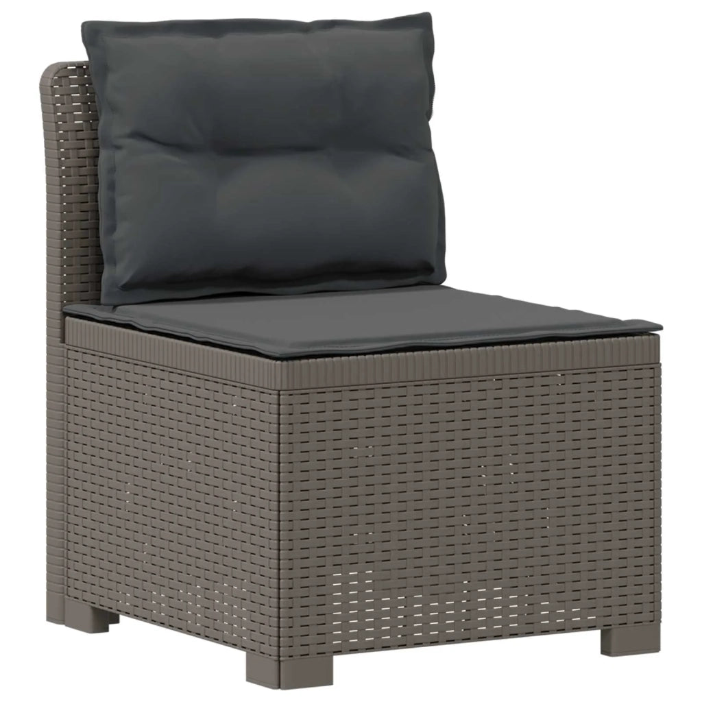 Divano da esterno-Divano da Giardino 3 posti con cuscini in look rattan PP 765320