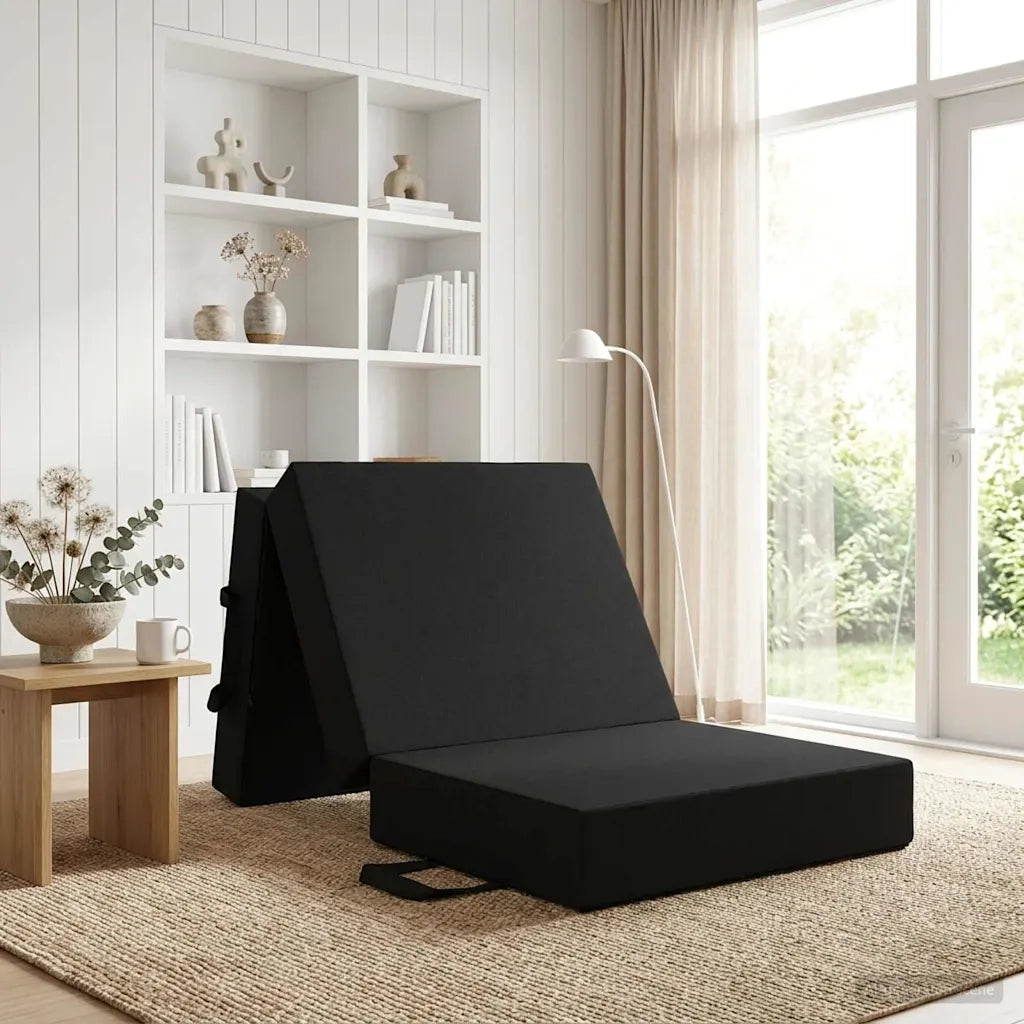 Divano Letto Pieghevole 75 x 67 x 45 cm Nero 900162