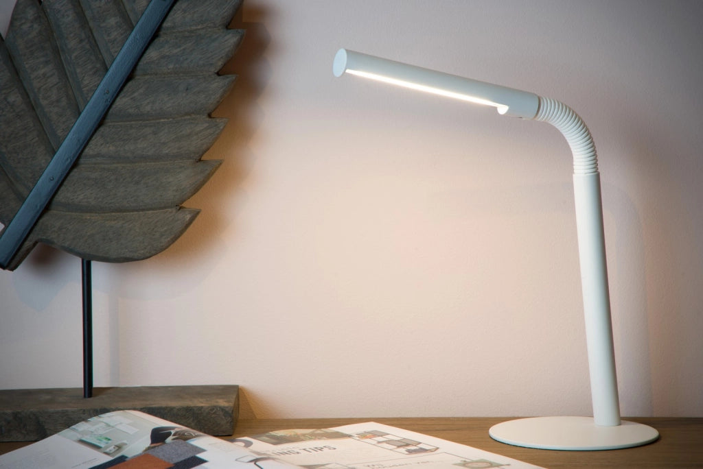 Lampada da scrivania Lucide Gilly bianca LED 3W 2700K