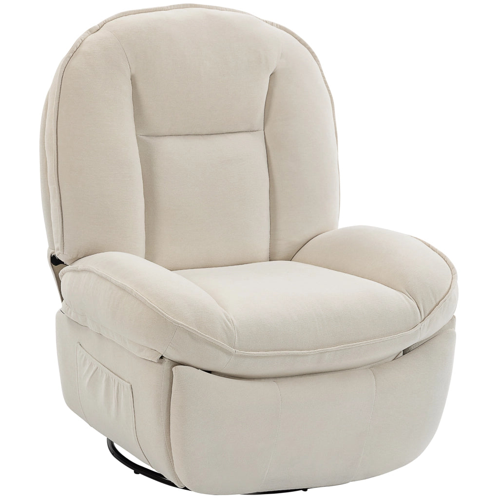 Poltrona Relax Girevole e Dondolo ¨C Zephmum ¨C Crema