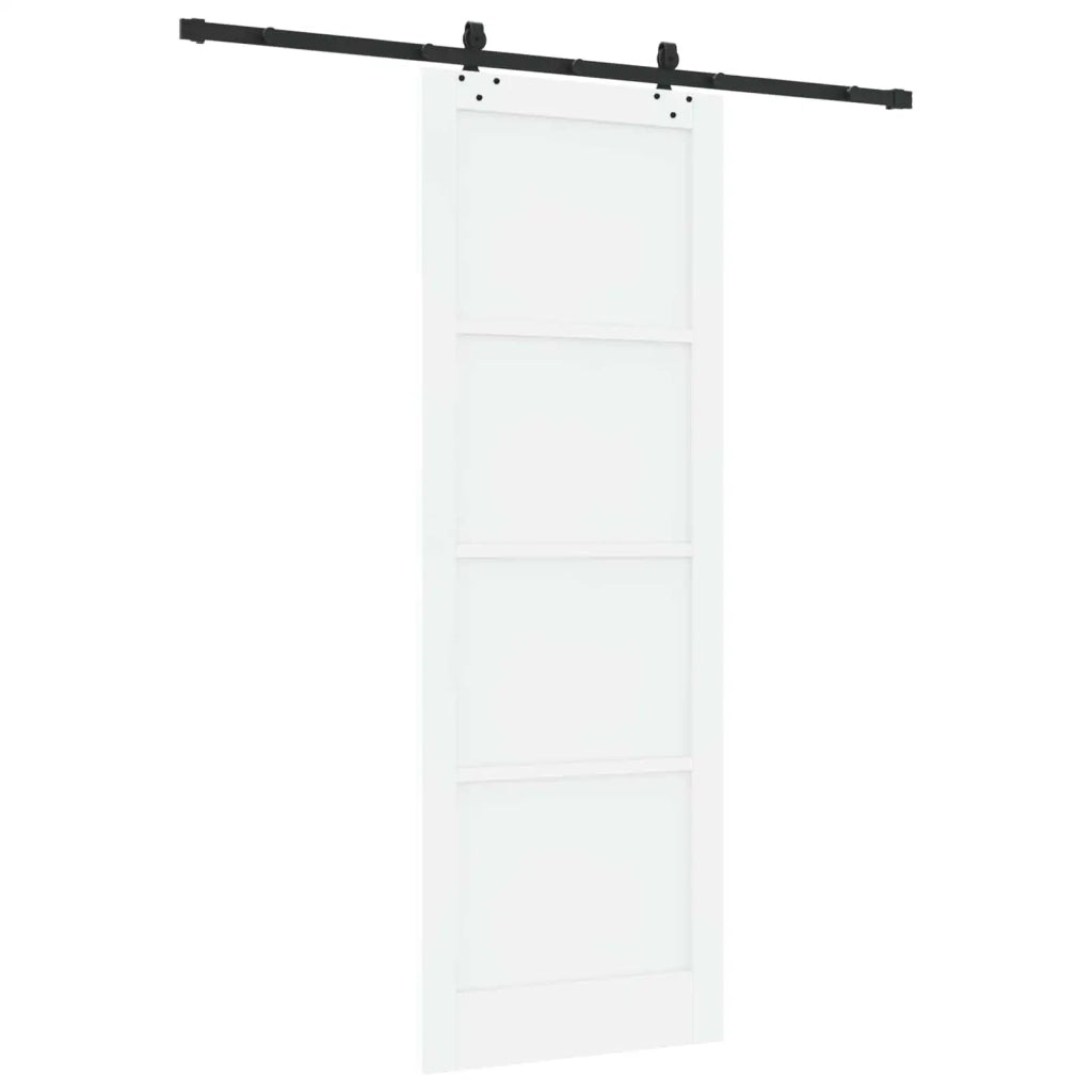Porta scorrevole Bianco e Nero 83 x 232 cm 3445518