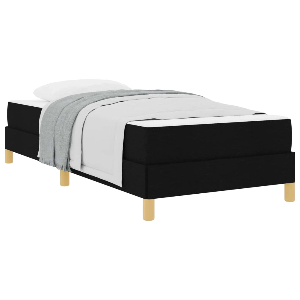 Letto a molle con materasso Nero 100 x 200 cm Tessuto