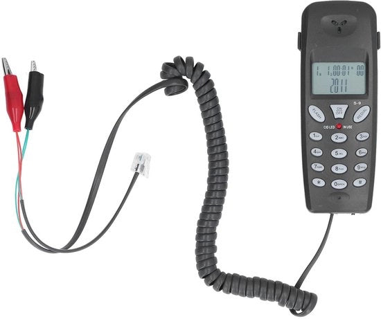 Telefono con Cavo - Riconoscimento Numeri FSK/DTMF - Display LCD 16 Bit - Identificatore di Chiamata - Registrazione Durata Chiamata - Impostazione Tempo Blocco - Telefono Fissa