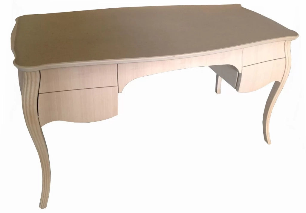 Scrivania classica legno 4 cassetti grezza l.160 p.80 h.80 (020) - Mobili 2G