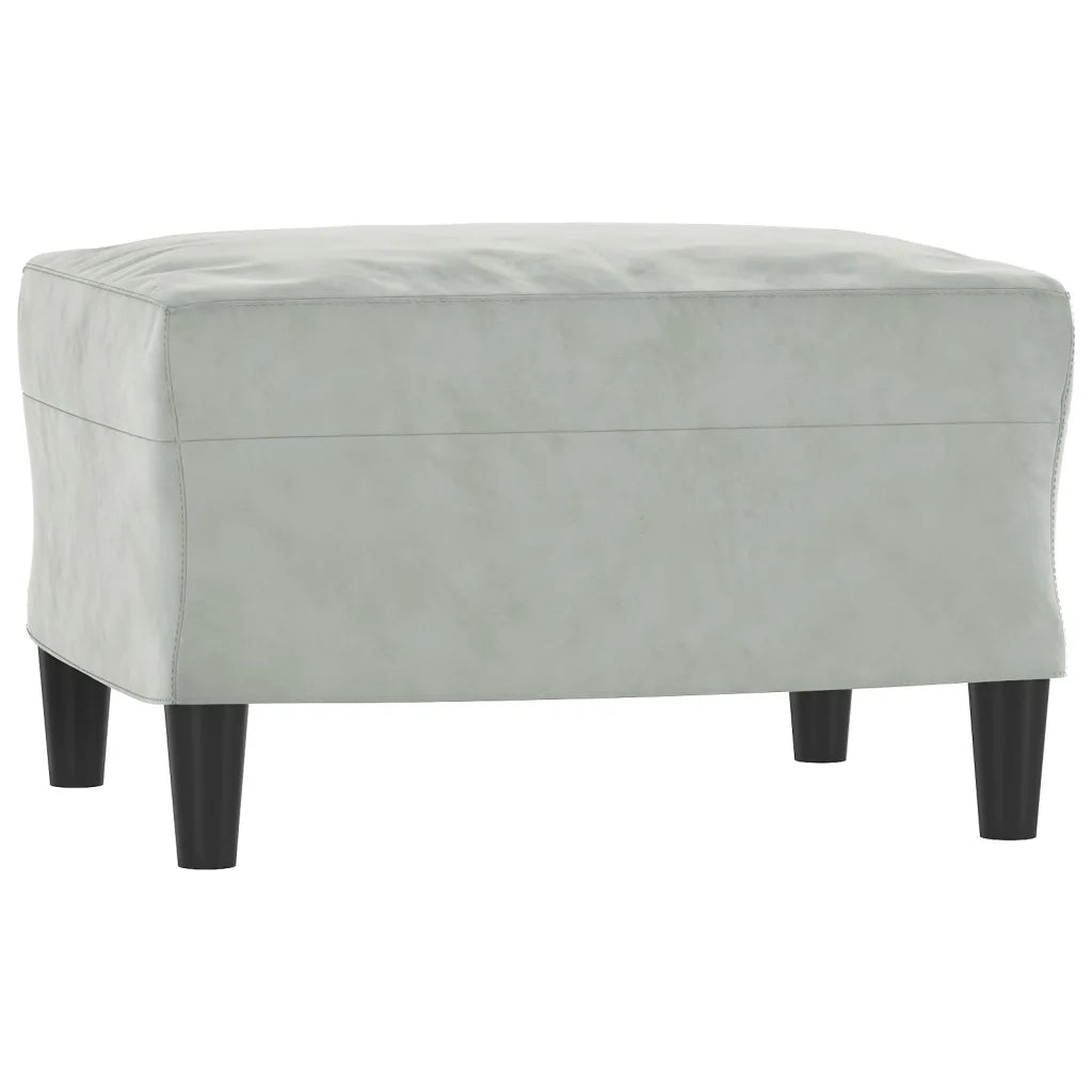 Set di Divani 3 pz con Cuscini Grigio Chiaro in Velluto 3202240
