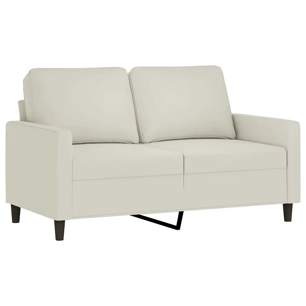 Set di Divani 4 pz con Cuscini Crema in Velluto 3201494
