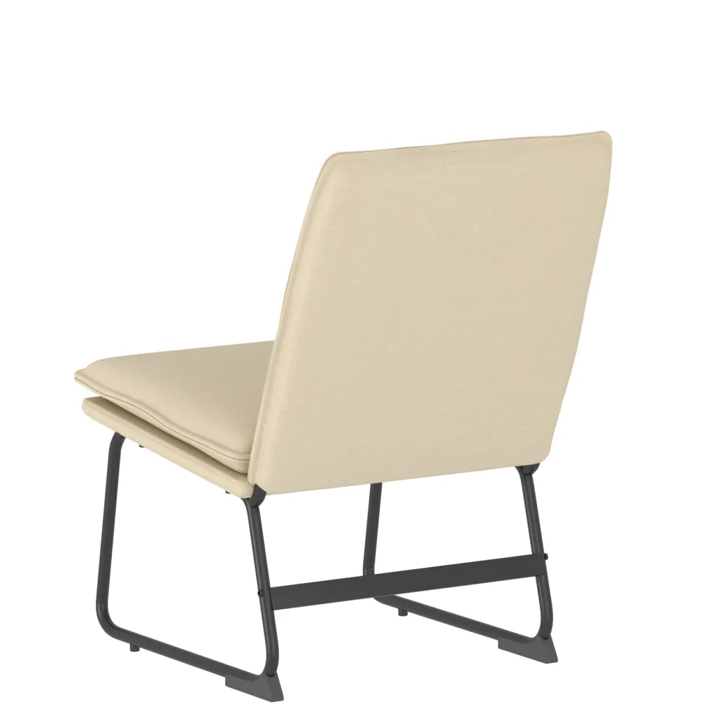 Poltrona | Sedia Lounge Crema 52x75x76 cm in Tessuto