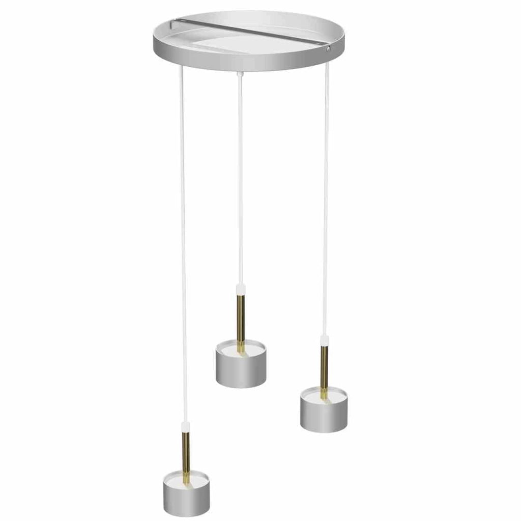 Lampada a sospensione Milagro Arena bianco ottone 3 luci