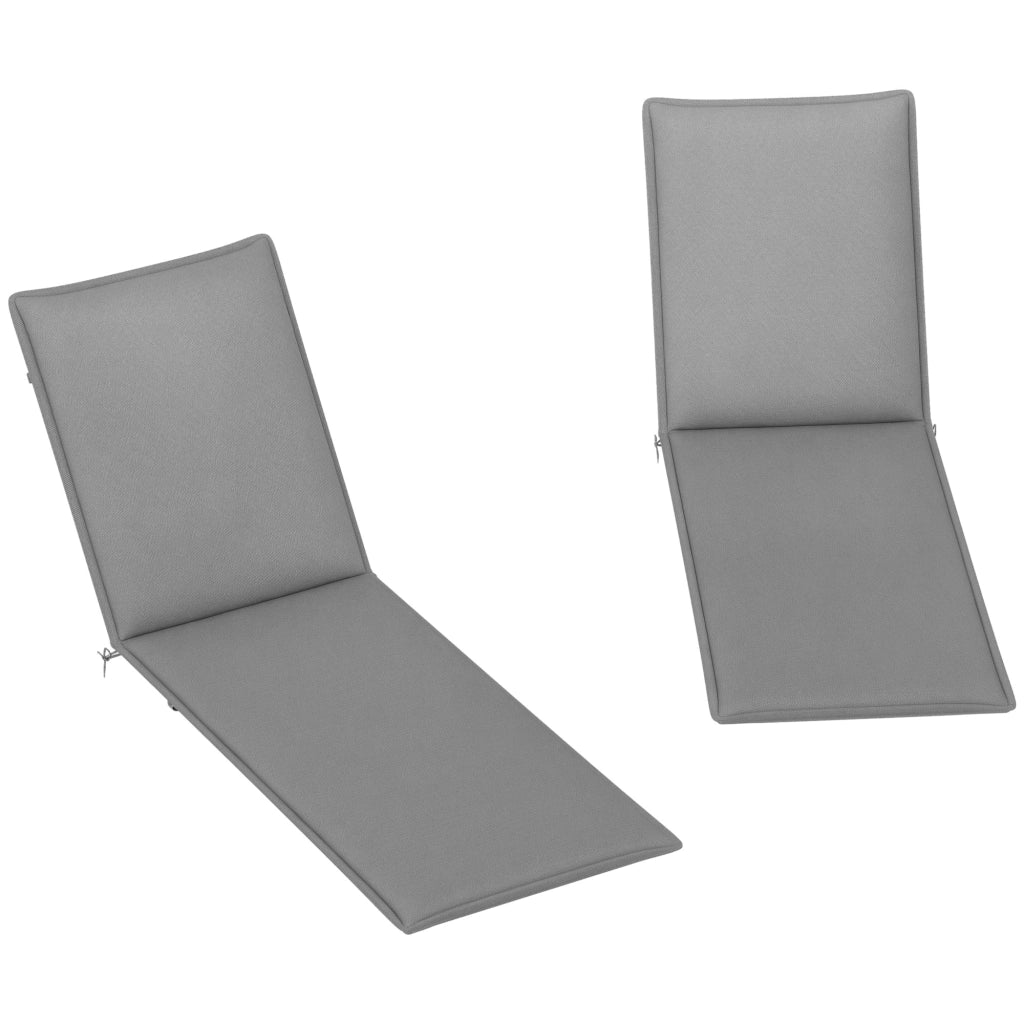 Cuscini per Lettini Giardino UV ¨C Minimal ¨C Grigio 193x58x6 cm