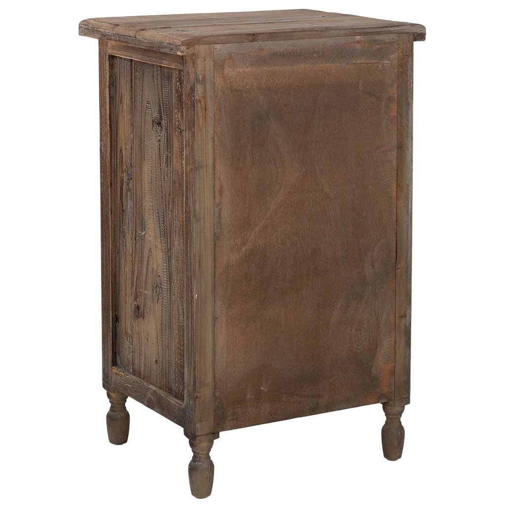 Comodino in legno con 3 cassetti 48x38x76,5