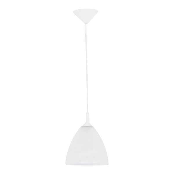 Lampada a sospensione vetro bianco Ø23 E27 Alfa Bartek