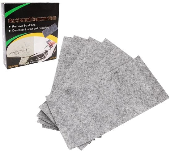 Kit di riparazione auto nano - 6 pezzi - tessuto glitter nano - per riparare graffi auto - facile da riparare - adatto a tutti i colori - riutilizzabile - kit di riparazione graffi auto