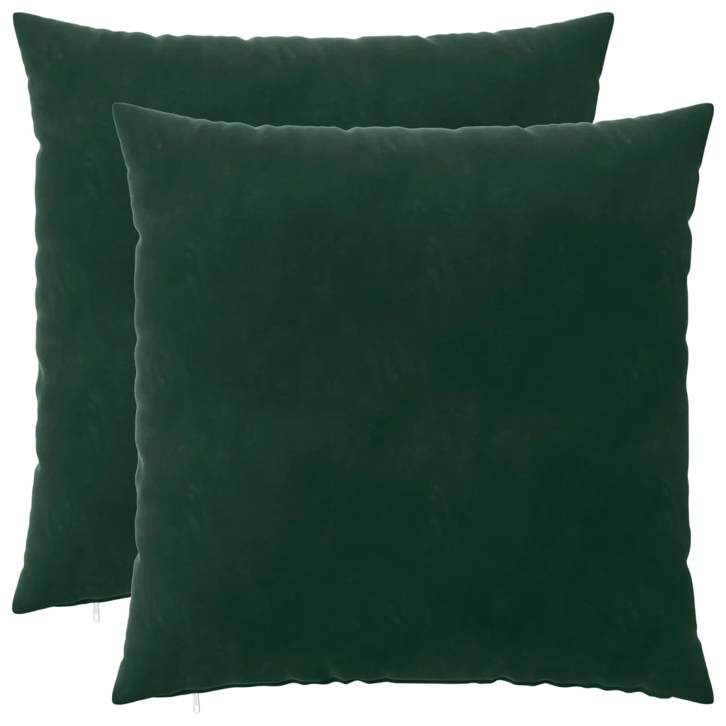 Cuscino con cuscino HEERLEN 2 pz Verde Scuro Velluto 928514