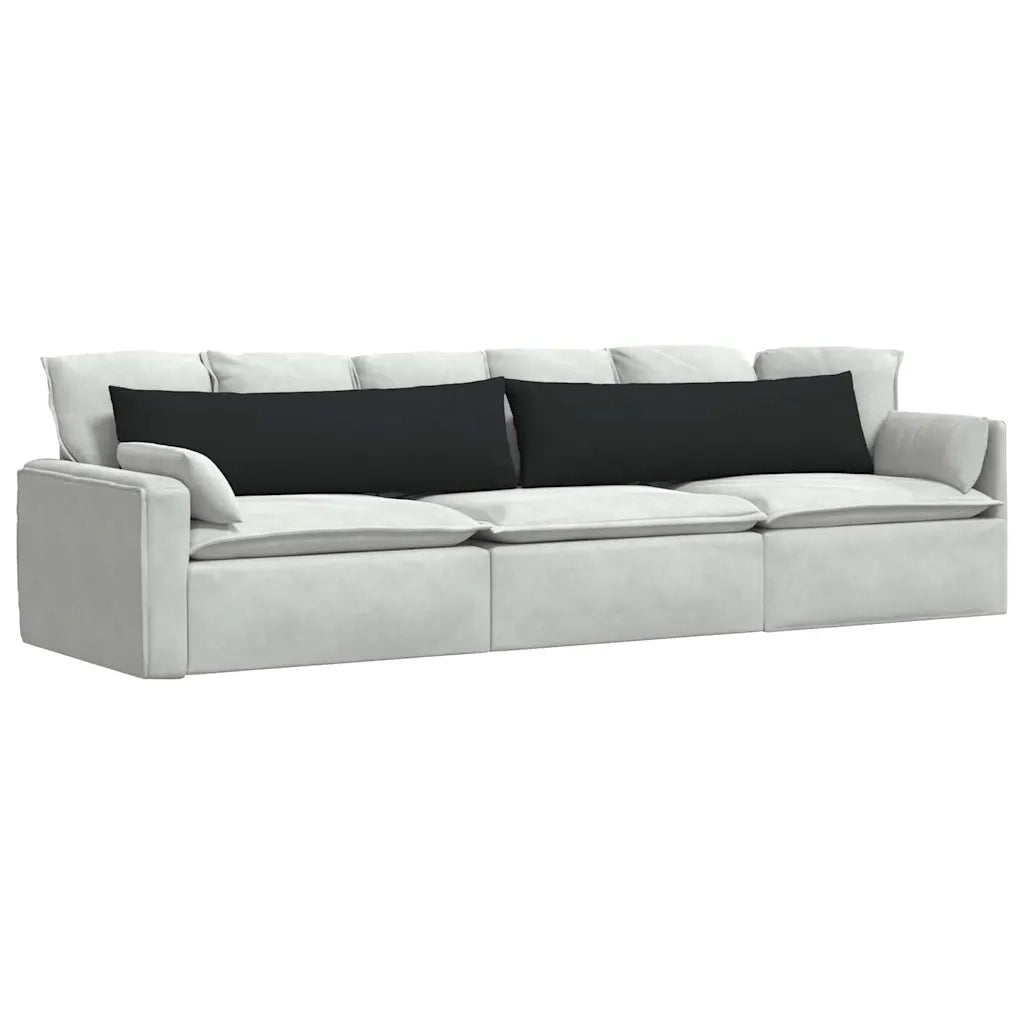 Cuscini da Divano 2 pz | Cuscini per sedie Nero 145 x 40 cm Tessuto