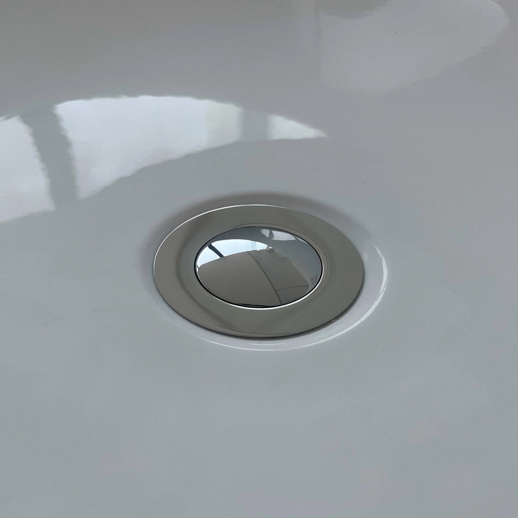 Vasca da Bagno a Isola Freestanding in Acrilico da 150x72x56 cm, Colore Bianco, Forma Rettangolare
