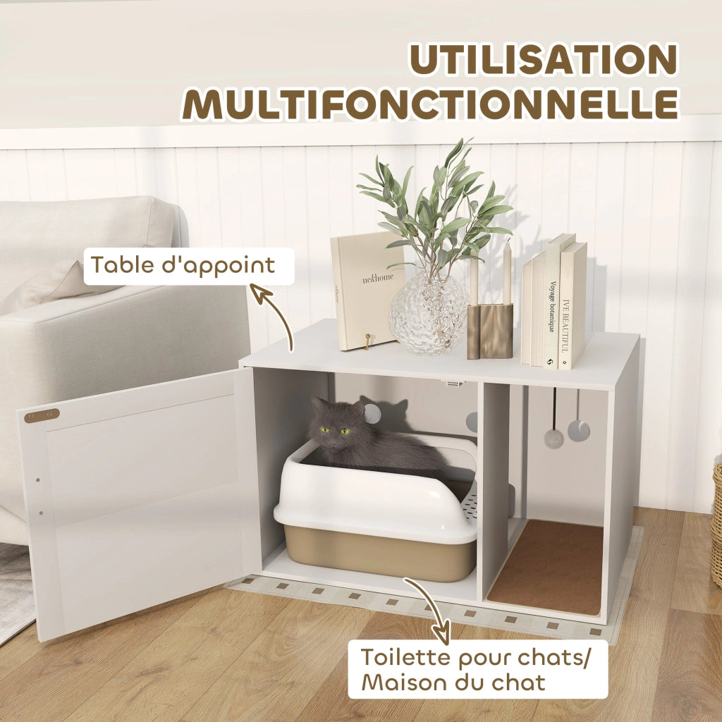 Mobile per gatti con porta ¨C Minimal ¨C 80x50x50 cm bianco