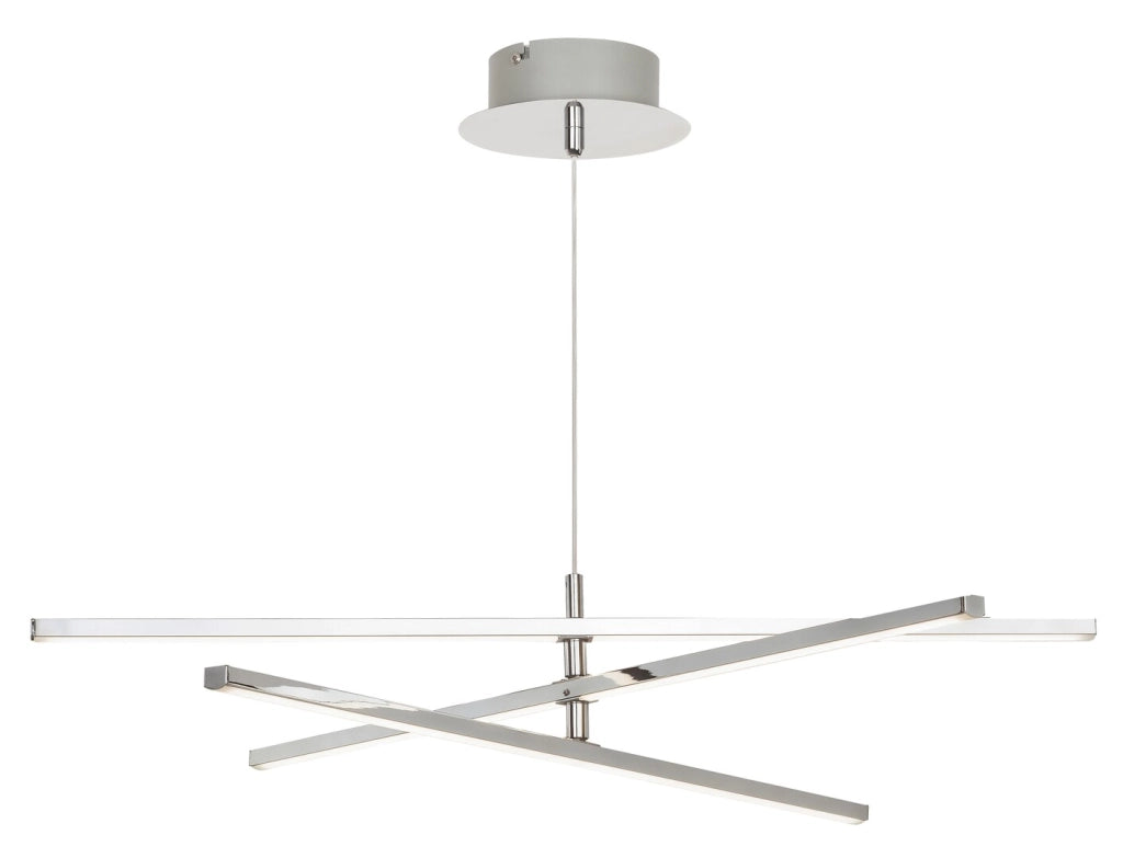 Lampada a sospensione LED Rabalux Meredith 18W cromo Ø60