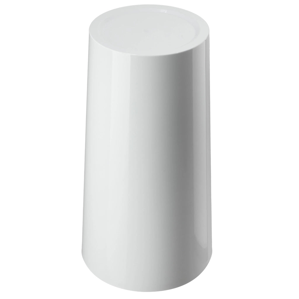 Vaso da fiori KADAX 57 cm con coperchio e inserto, in plastica bianca.