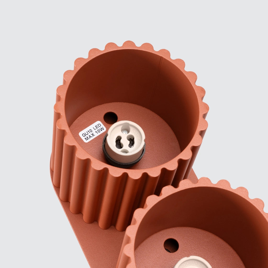 Lampada da soffitto AURA 2 rosso ocra GU10
