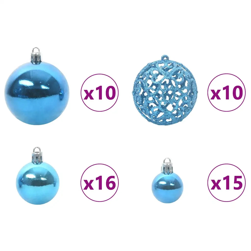 Albero di Natale artificiale con luci integrate Nero 180 cm PVC 3397148
