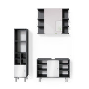 Vicco Set mobili bagno Antracite 3 parti
