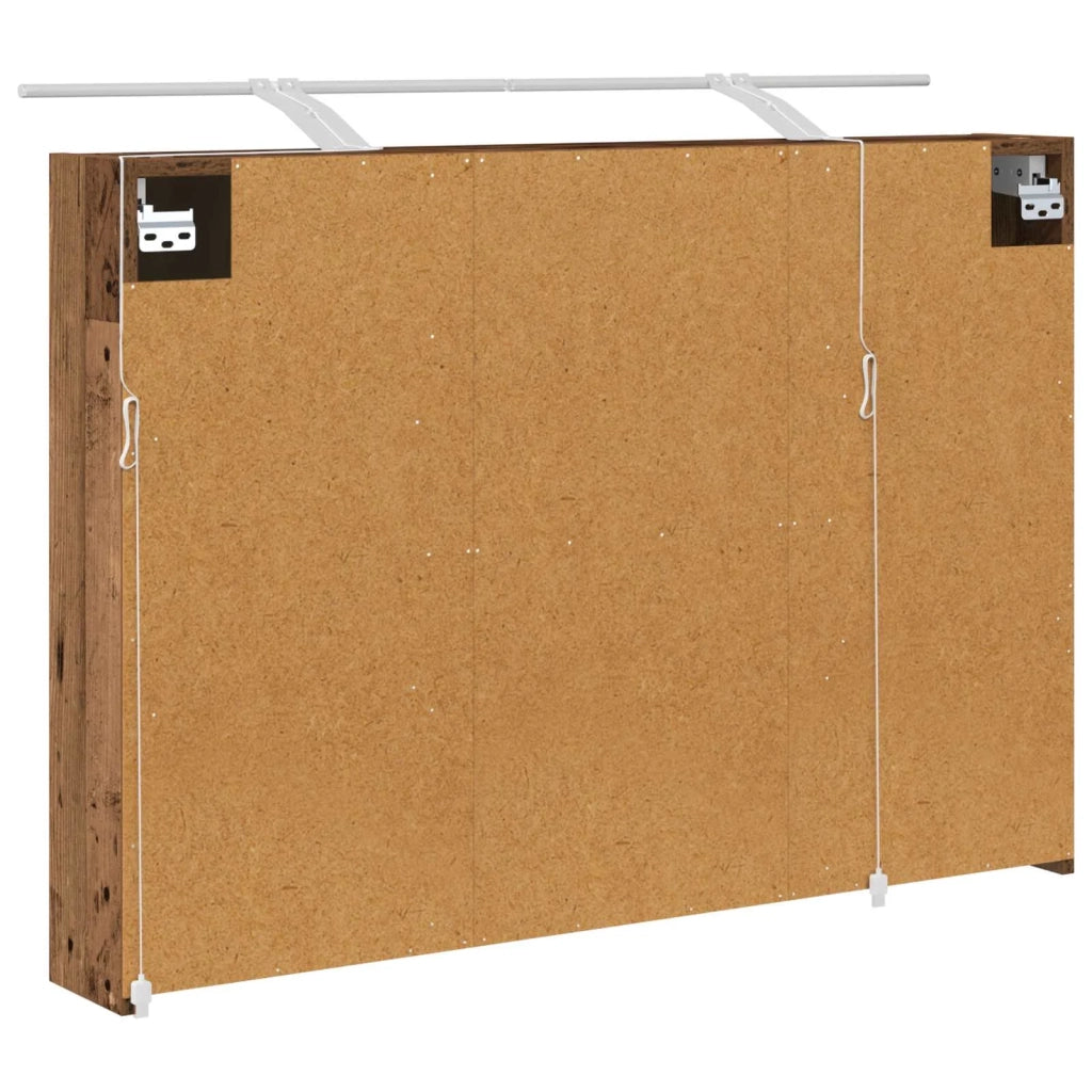 Mobiletto per specchio da bagno con lo scaffale Legno vecchio 889133
