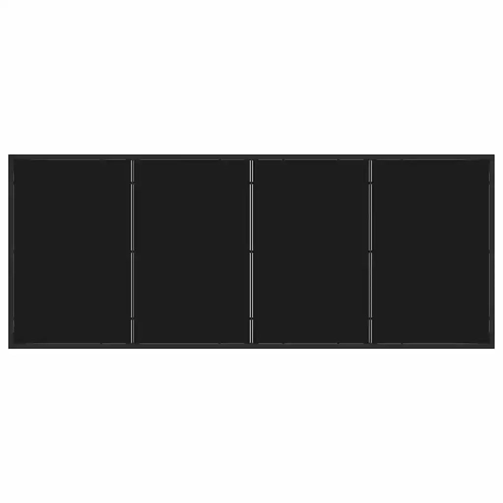 Set da Pranzo per Giardino con cuscino 7 pcs Nero polyrattan 3380076