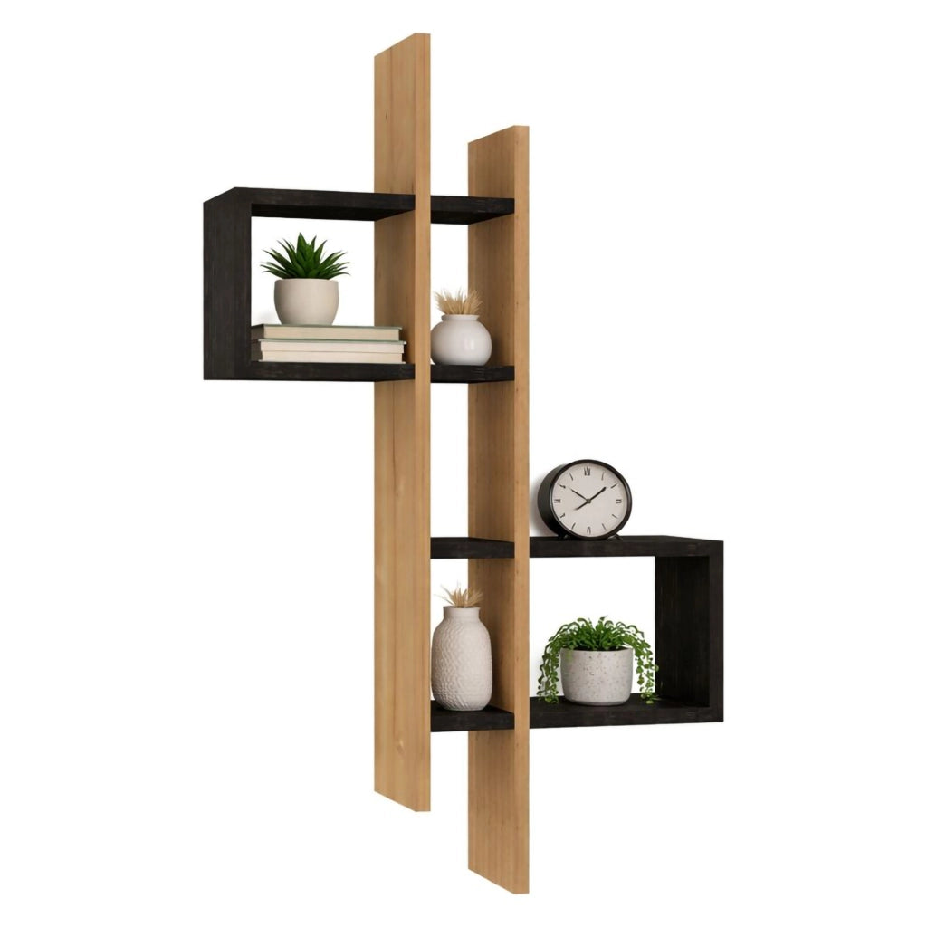 Cupello, Mensola 8 Ripiani, 54x20x108h cm Nero Antracite