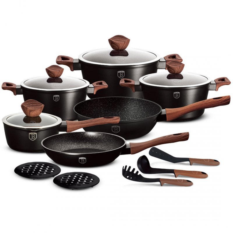 Berlinger haus BH-1537 Forest Line Set di pentole in granito da 15 pezzi