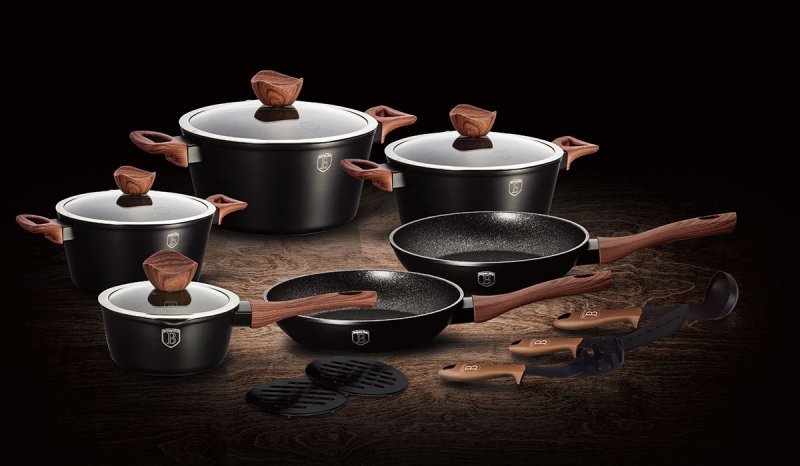 Berlinger haus BH-1537 Forest Line Set di pentole in granito da 15 pezzi