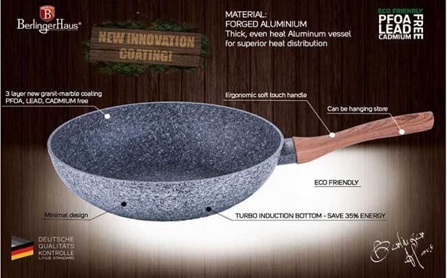 Berlinger haus BH-1214 Set di 3 padelle in granito
