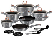 Berlinger haus BH-6022 Moonlight Granite Cookware Set - Pentole e padelle resistenti