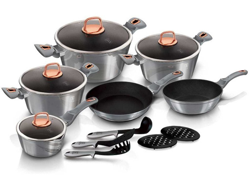 Berlinger haus BH-6022 Moonlight Granite Cookware Set - Pentole e padelle resistenti