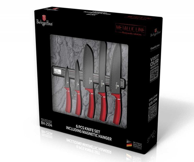 Berlinger haus BH-2534 Set di 5 coltelli da cucina con striscia magnetica