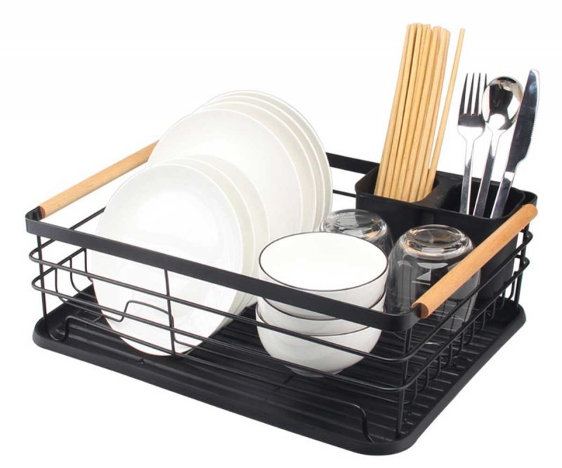 tadar E-8056 Asciugapiatti con scolapiatti e vassoio per l'organizzazione della cucina