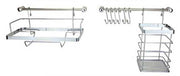 Metlex MX-4540 Set di 10 ringhiere per cucina, acciaio cromato