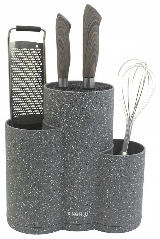 Supporto per ceppo triplo per coltelli e utensili Kinghoff KH-1568
