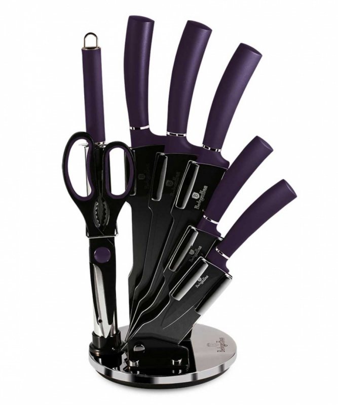 Berlinger haus BH-2560 Set di coltelli da cucina viola da 8 pezzi con supporto