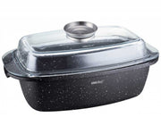 Kinghoff KH-1608 Teglia antiaderente in marmo con coperchio da 5,5 l