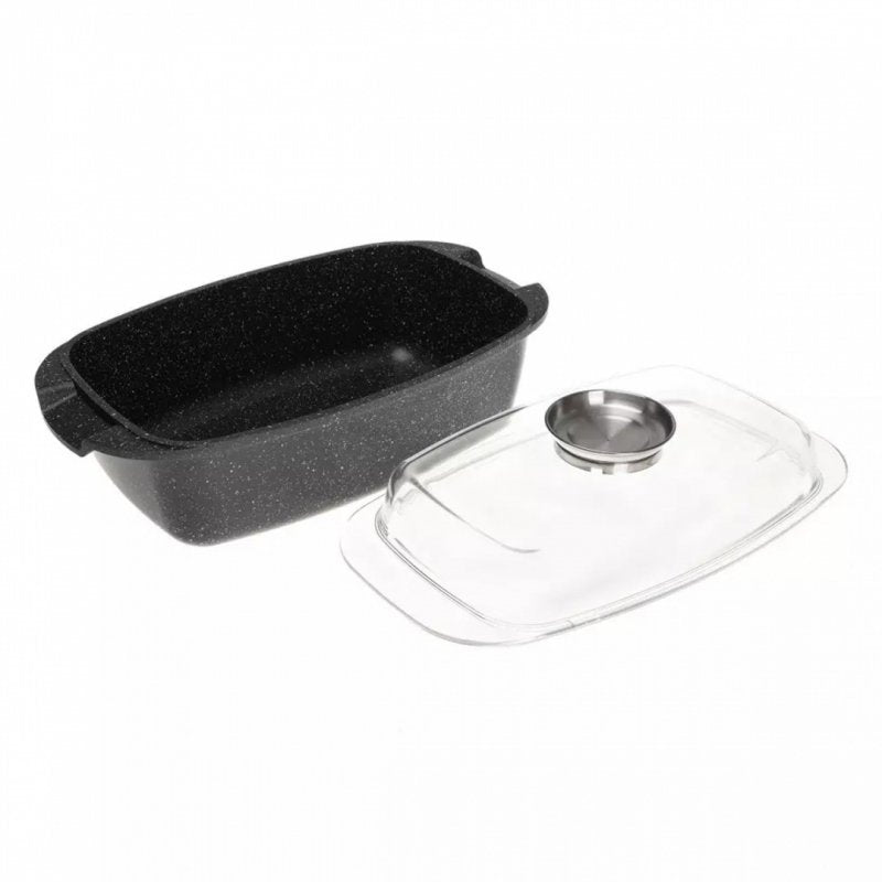 Kinghoff KH-1608 Teglia antiaderente in marmo con coperchio da 5,5 l