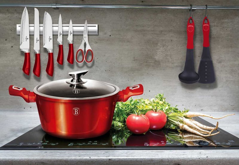 Berlinger haus BH-7030 Set di pentole in granito bordeaux da 13 pezzi